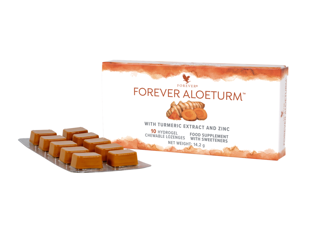 FOREVER AloeTurm, suplement diety z kurkumą i cynkiem, 10 pastylek - obrazek 4